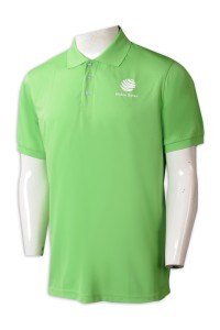 P1284 個人設計短袖Polo恤款式 網上訂購綠色印花Polo恤 Polo恤供應商 HK  太陽能 安裝工程